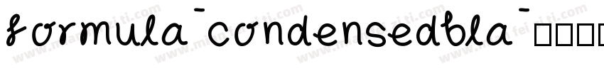 formula-condensedbla字体转换