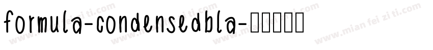 formula-condensedbla字体转换