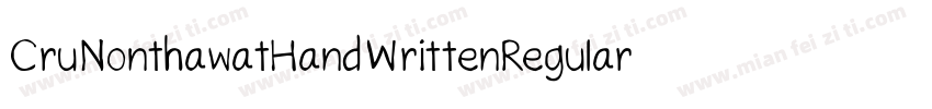 CruNonthawatHandWrittenRegular-Eyvl字体转换
