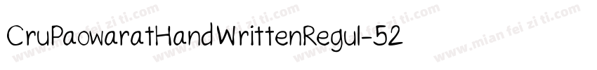 CruPaowaratHandWrittenRegul-52ZG字体转换