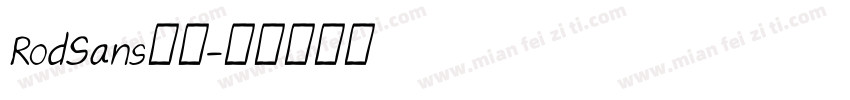 RodSans字体字体转换