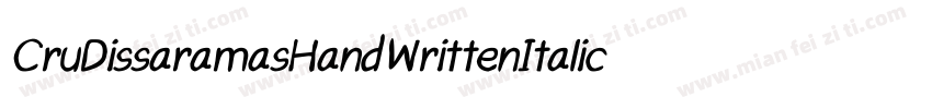 CruDissaramasHandWrittenItalic-My1v字体转换