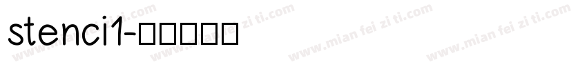 stenci1字体转换