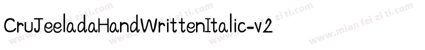 CruJeeladaHandWrittenItalic-v21L字体转换