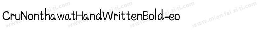 CruNonthawatHandWrittenBold-eoBB字体转换