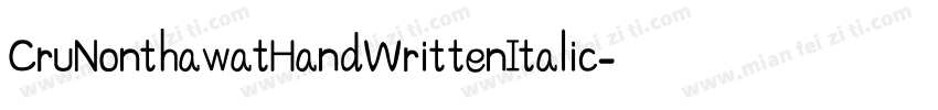 CruNonthawatHandWrittenItalic-agl9字体转换