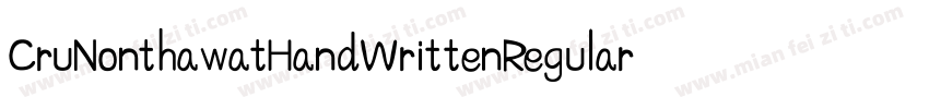 CruNonthawatHandWrittenRegular-Eyvl字体转换