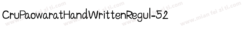 CruPaowaratHandWrittenRegul-52ZG字体转换