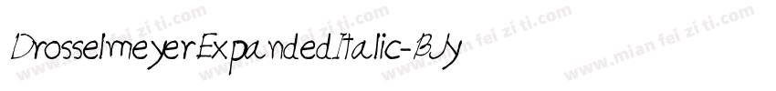 DrosselmeyerExpandedItalic-BJy8字体转换