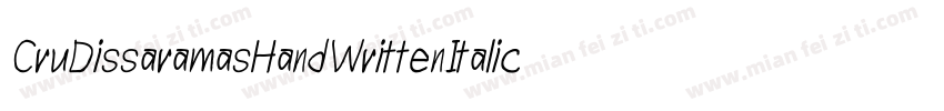 CruDissaramasHandWrittenItalic-My1v字体转换