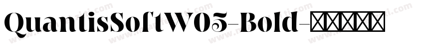 QuantisSoftW05-Bold字体转换