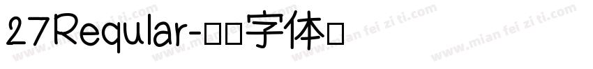 27Reqular字体转换