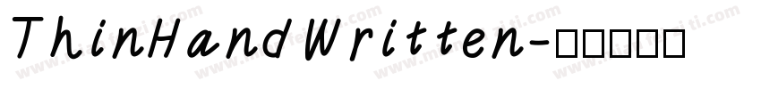 ThinHandWritten字体转换