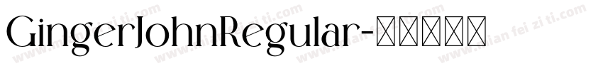 GingerJohnRegular字体转换