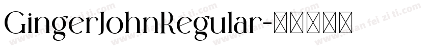 GingerJohnRegular字体转换