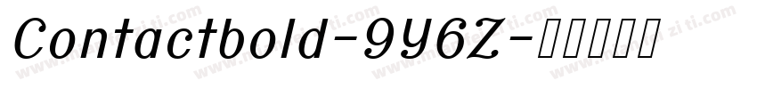 Contactbold-9Y6Z字体转换