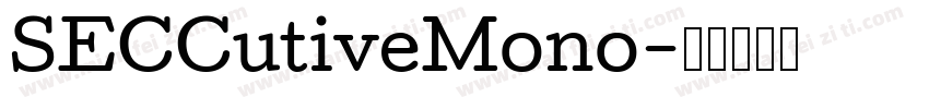 SECCutiveMono字体转换