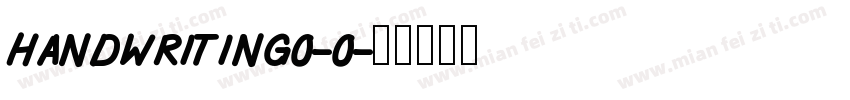 handwriting0-0字体转换