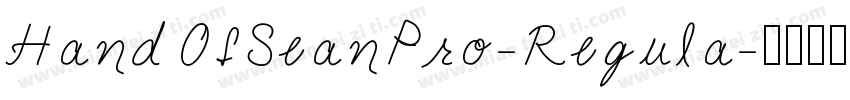 HandOfSeanPro-Regula字体转换