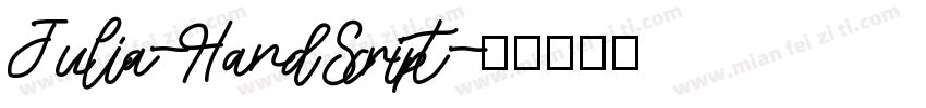 Julia-HandScript字体转换