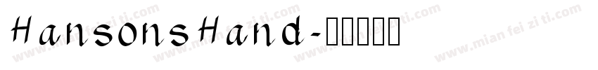HansonsHand字体转换