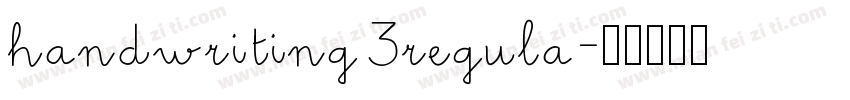handwriting3regula字体转换