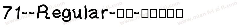 71--Regular-常规字体转换
