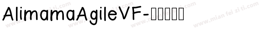 AlimamaAgileVF字体转换