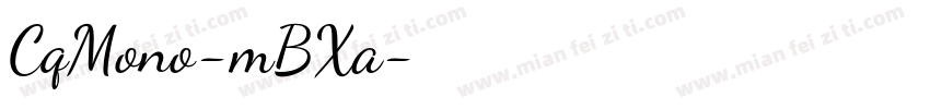 CqMono-mBXa字体转换