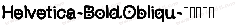 Helvetica-BoldObliqu字体转换