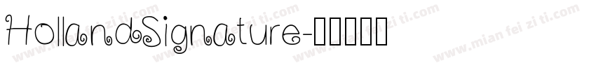 HollandSignature字体转换