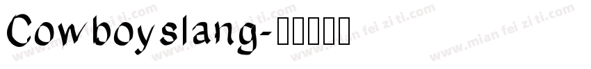 Cowboyslang字体转换