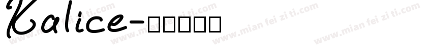 Kalice字体转换