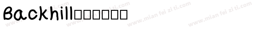Backhill字体转换