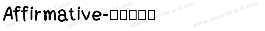 Affirmative字体转换