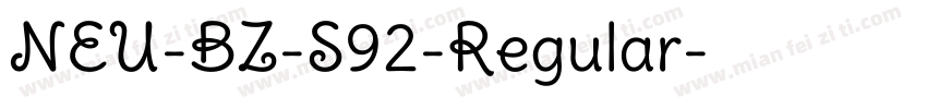 NEU-BZ-S92-Regular字体转换