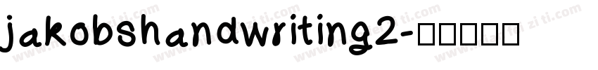 jakobshandwriting2字体转换