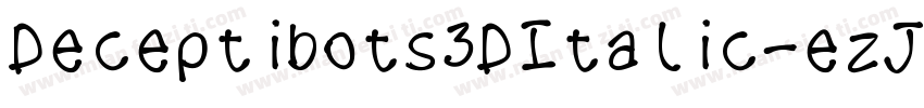 Deceptibots3DItalic-ezJe字体转换