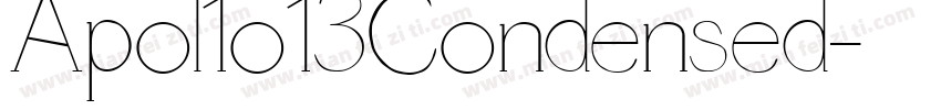 Apol1o13Condensed字体转换