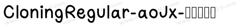 CloningRegular-aoJx字体转换