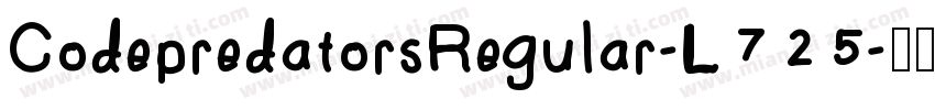 CodepredatorsRegular-L725字体转换