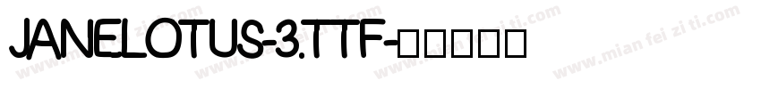 JANELOTUS-3.TTF字体转换