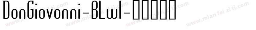 DonGiovonni-BLwl字体转换