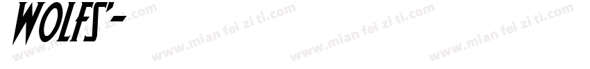 wolfs’字体转换