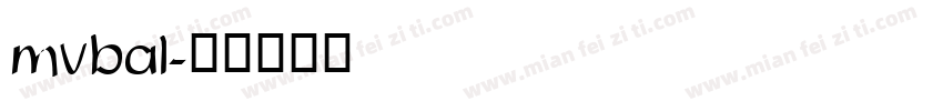 mvbal字体转换