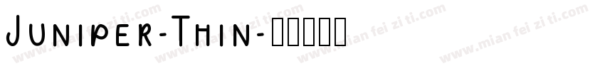 Juniper-Thin字体转换