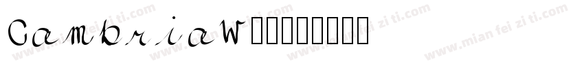 CambriaW15字体转换