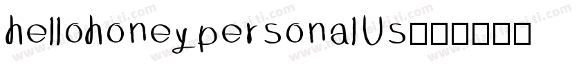 hellohoneypersonalUs字体转换