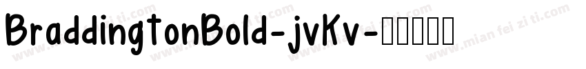 BraddingtonBold-jvKv字体转换