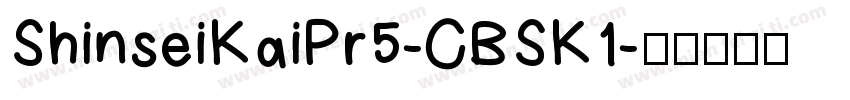 ShinseiKaiPr5-CBSK1字体转换